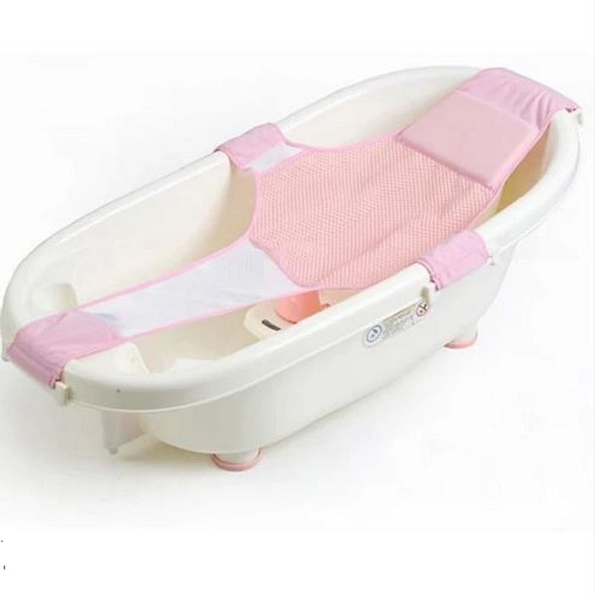 GENERICO - Malla hamaca para bañera tina de bebe 4 puntas Color rosado