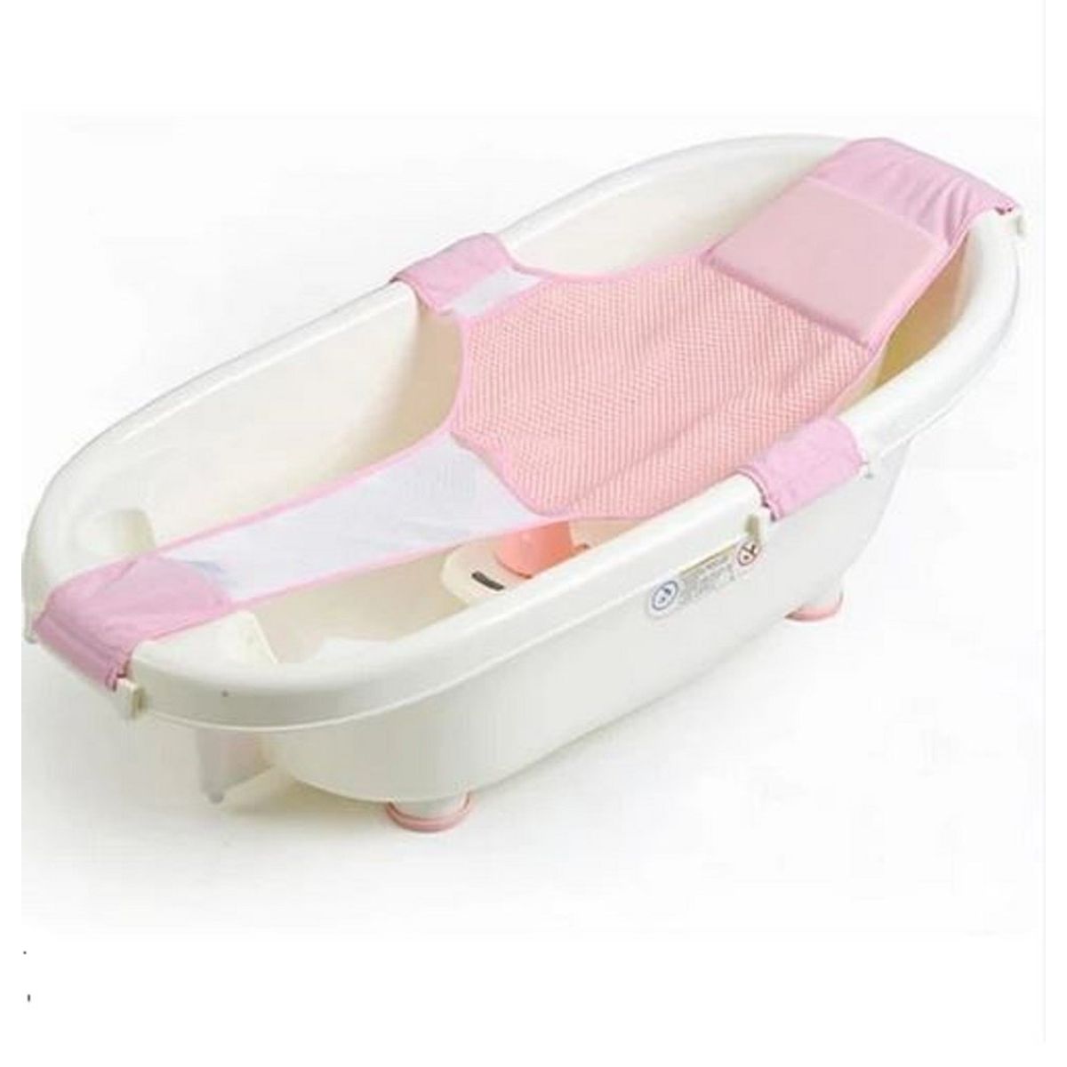 GENERICO - Malla hamaca para bañera tina de bebe 4 puntas Color rosado