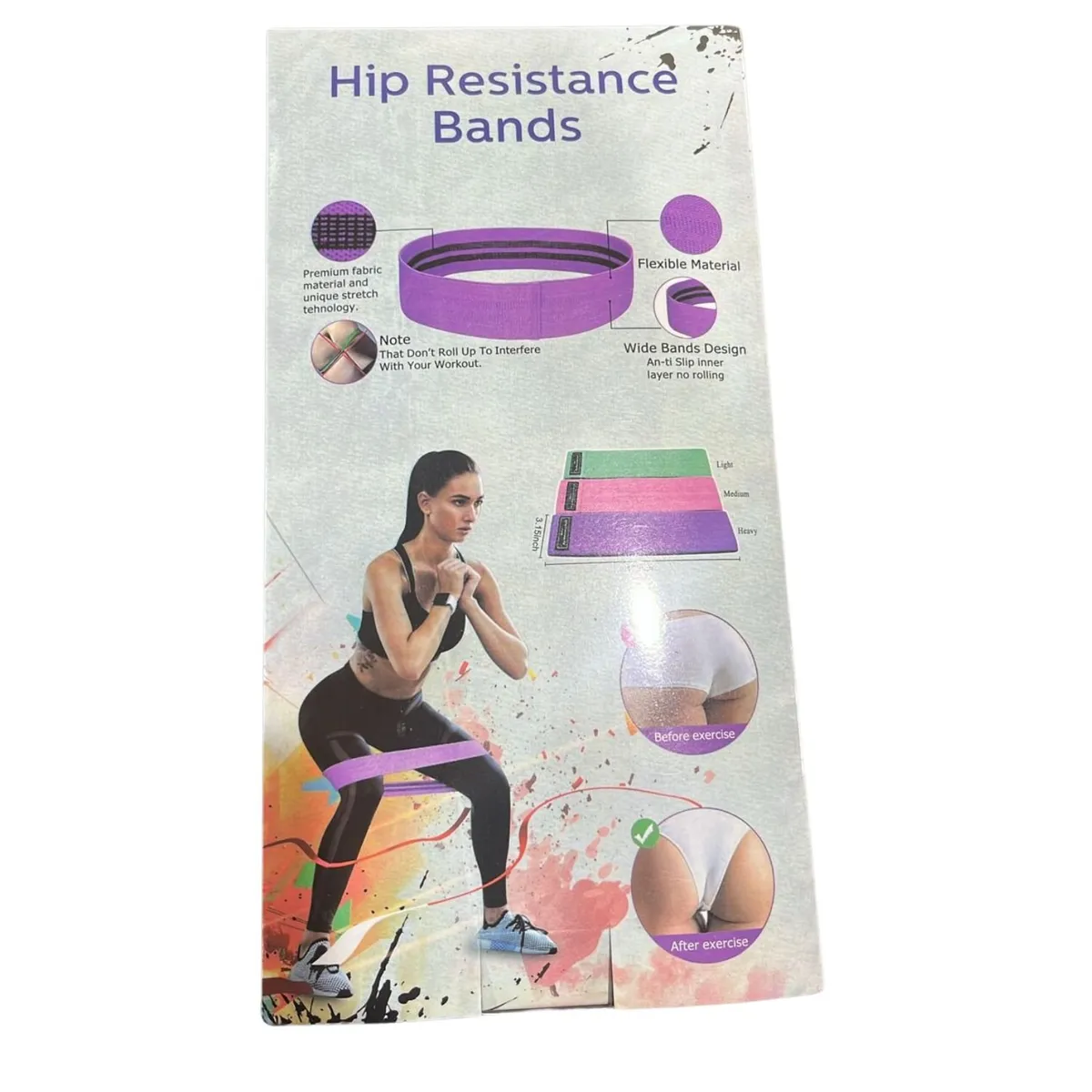 GENERICO - Set 3 Bandas Resistencia Ligas Ejercicio Bandas Elasticas