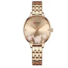 CURREN - Reloj KRED9502 Cuarzo Oro Rosa