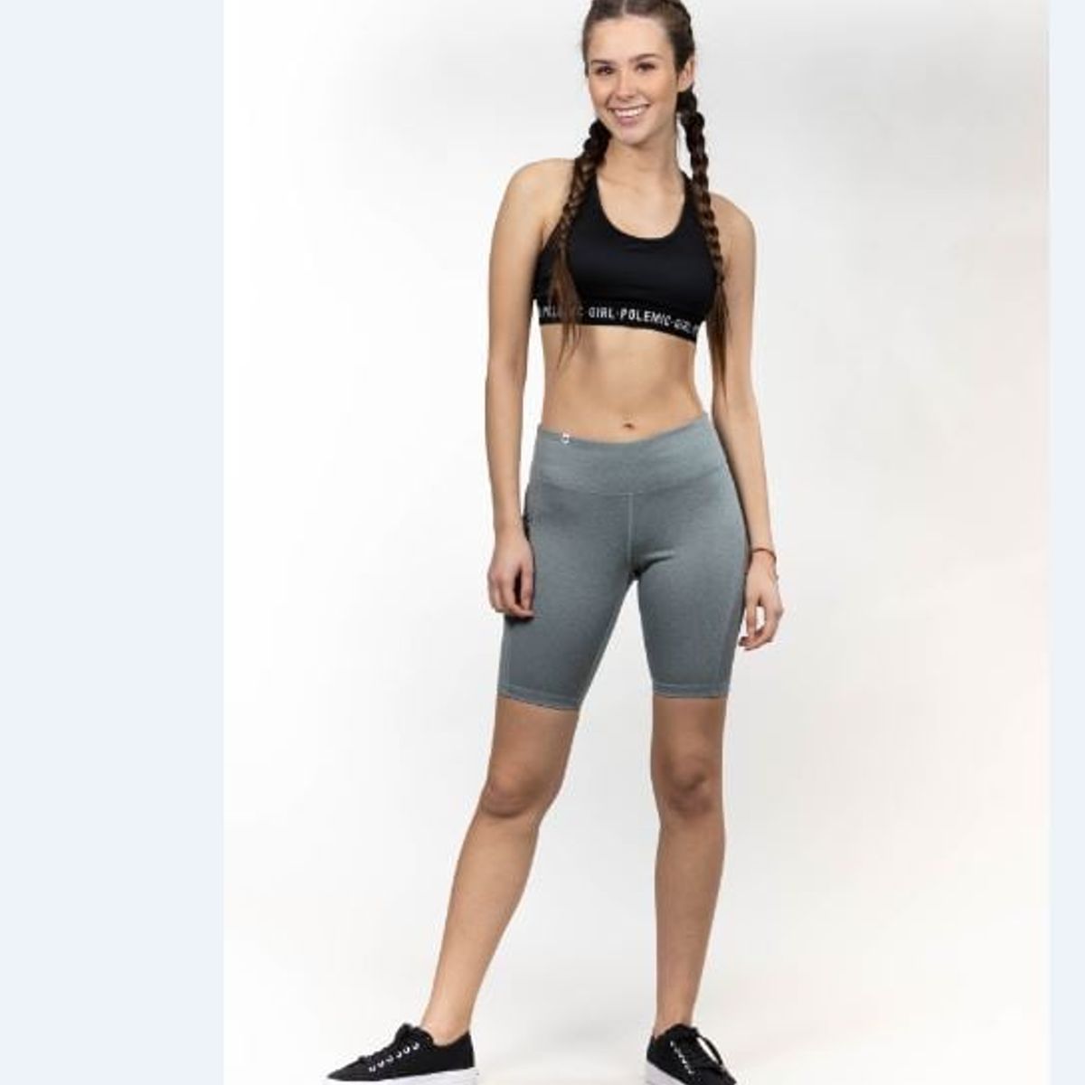 POLEMIC - Calza Biker Mujer Calza Corta Deportiva - Polemic