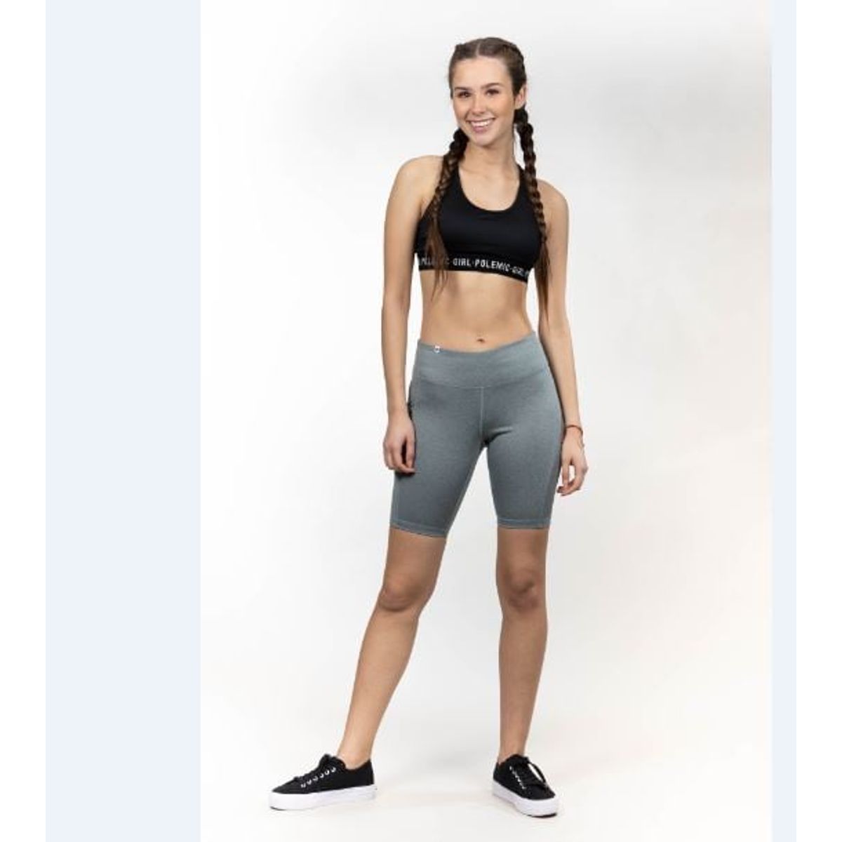 POLEMIC - Calza Biker Mujer Calza Corta Deportiva - Polemic