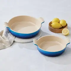LE CREUSET - Set 2 Bandejas Oval Heritage 20/24cm Azul Azure