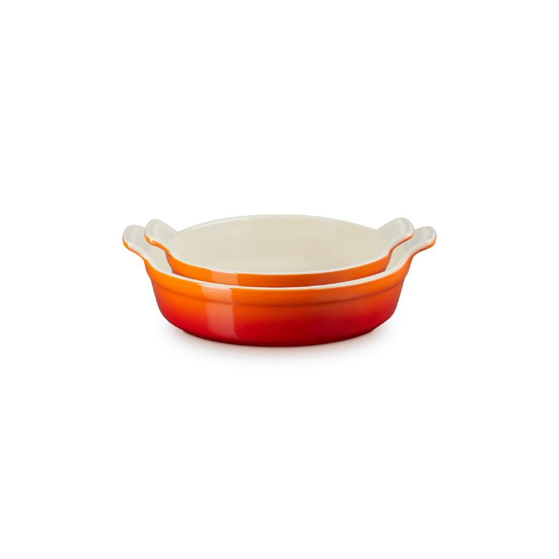 LE CREUSET - Set 2 Bandejas Oval Heritage 20/24cm  Volcanico