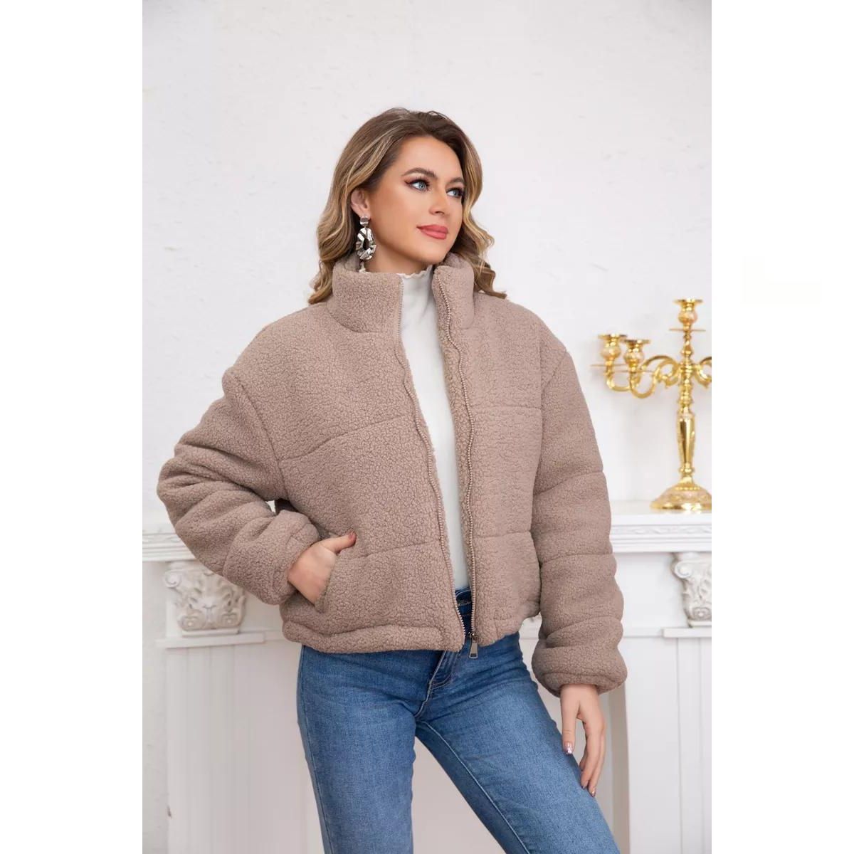 LIKE SHOP - Chaqueta Corderito Mujer Premium Calidad 6093