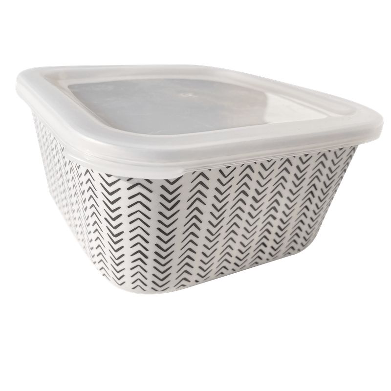 DECOGREEN - Contenedor Hermetico BioBamboo Flechas  19X14X7 cm