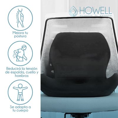 Imagen 2 del producto Cojín Ortopédico Asiento y Espalda Lumbar 2 en 1