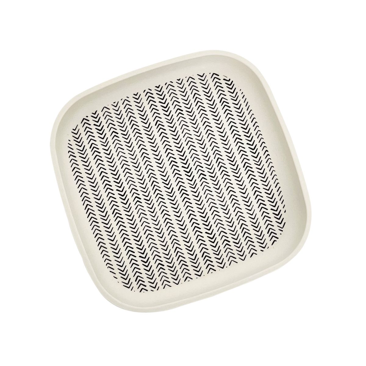 DECOGREEN - Plato BioBamboo Cuadrado Flechas 18x18 cm