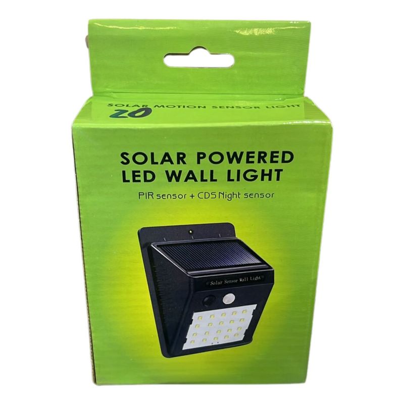 GENERICO - Foco Solar 20 Led Para Exteriores Con Sensor de Movimiento