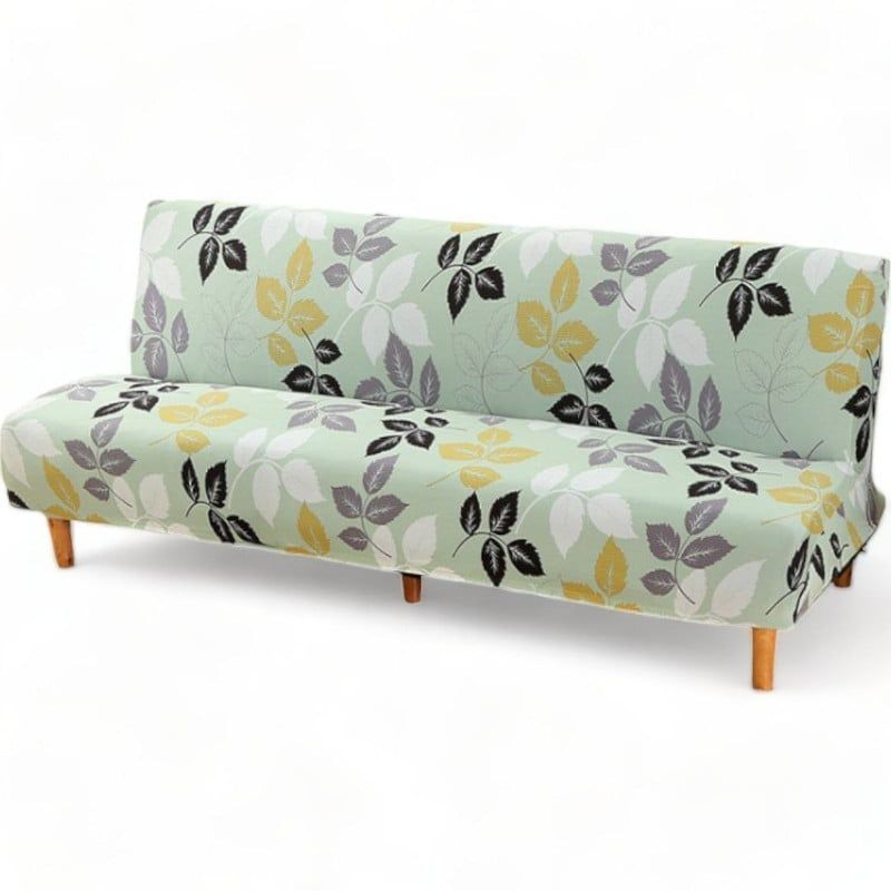 GENERICO - Funda Cubre Futon Elasticada Tela Lisa Estampado
