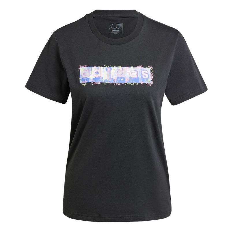ADIDAS - Polera Doodle Estampada.-