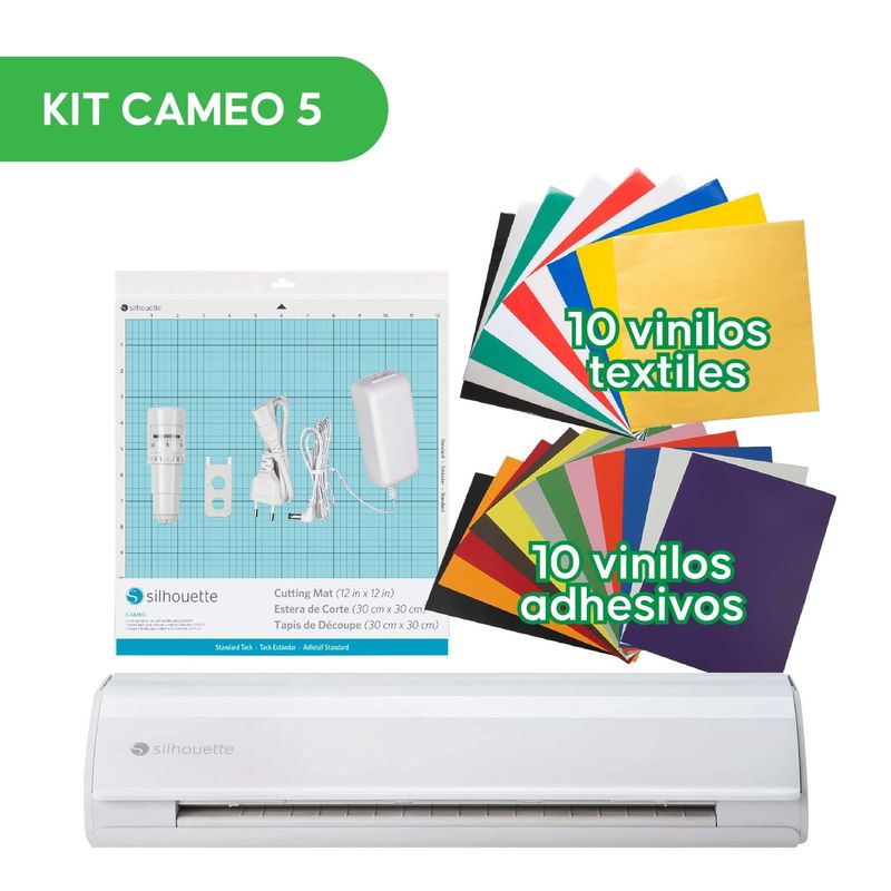 SILHOUETTE - SILHOUETTE CAMEO 5 BLANCA + SET VINILOS