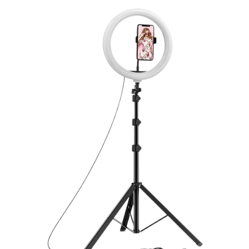 GENERICO - Aro De luz Led 26 Cm Anillo de Luz Con Tripode Ajustable