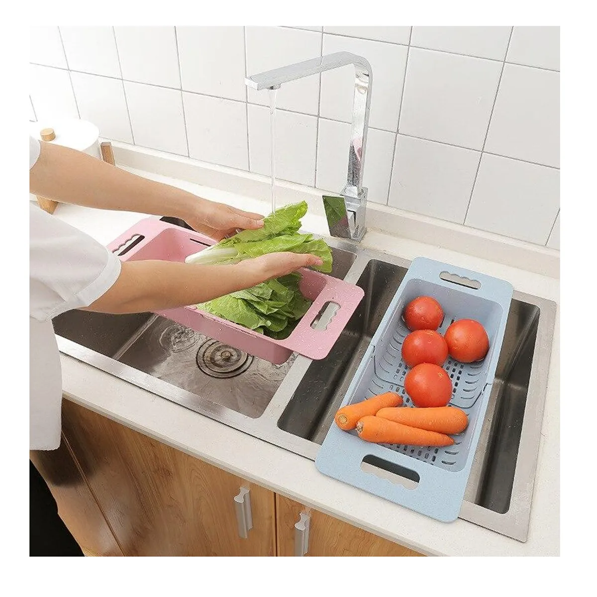 UNIVERSAL - Colador retractil para lavaplatos