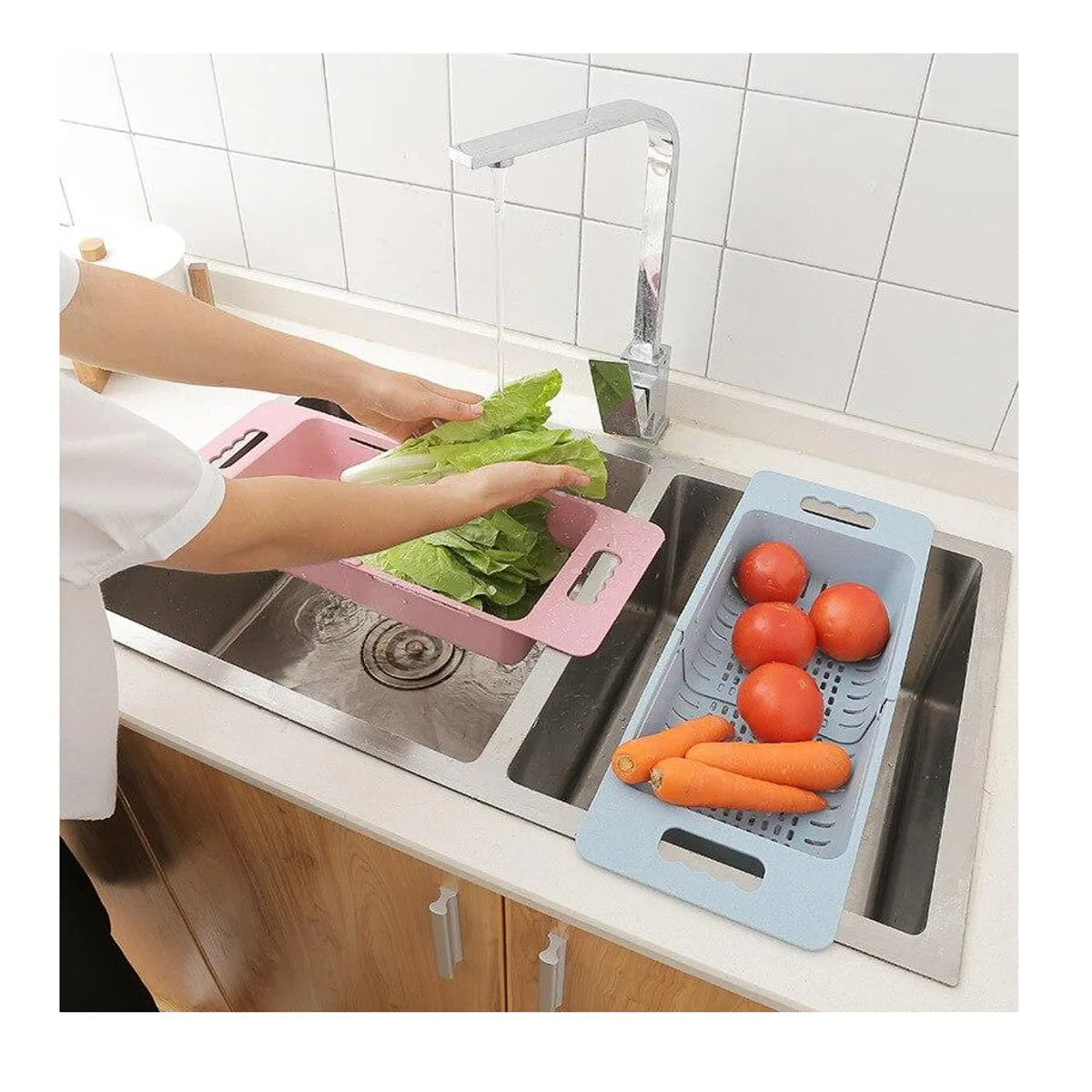 UNIVERSAL - Colador retractil para lavaplatos