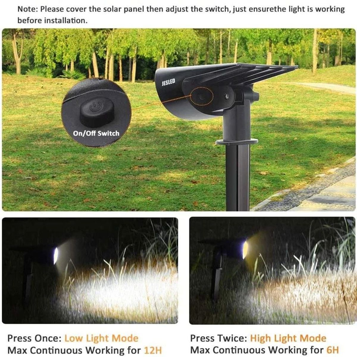 GENERICO - Pack 2 Focos solares inalámbrico 600 lumen