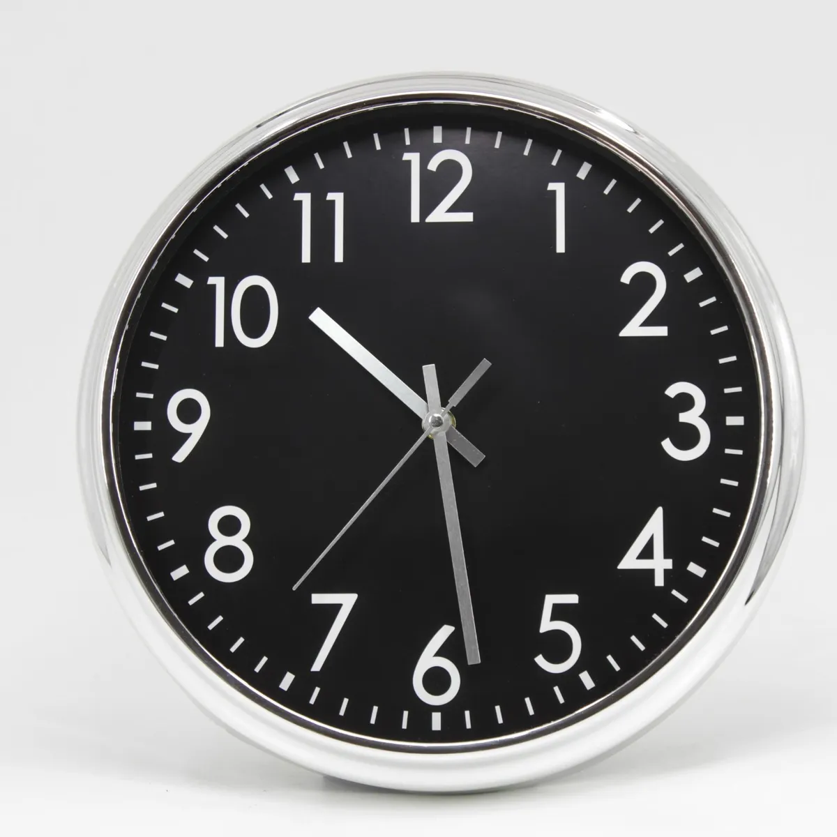 HOMESTAR - Reloj mural minimalista redondo negro 30 cm