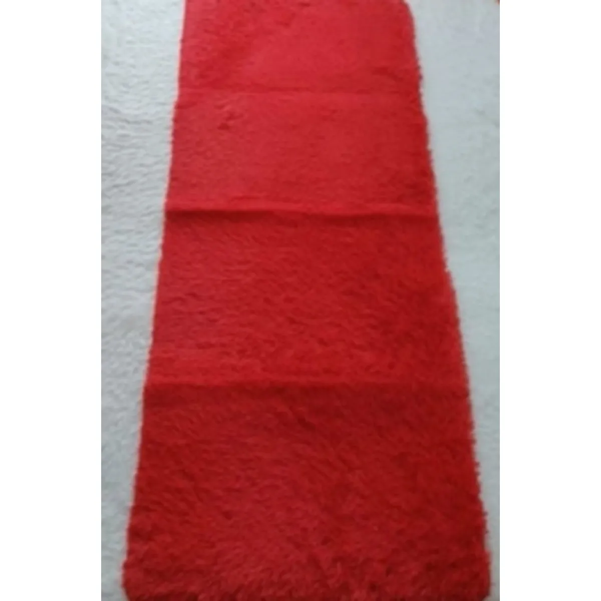 ANGELES DEL HOGAR - Alfombra Peluda Pasillera 200x55cm Roja