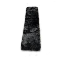 Alfombra Peluda Pasillera 200x55cm Negra