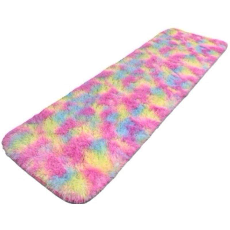 ANGELES DEL HOGAR - Alfombra Peluda Pasillera 200x55cm Multicolor