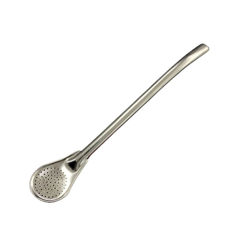 GENERICO - Bombilla Reutilizable de Acero para Mate Cuchara Grande