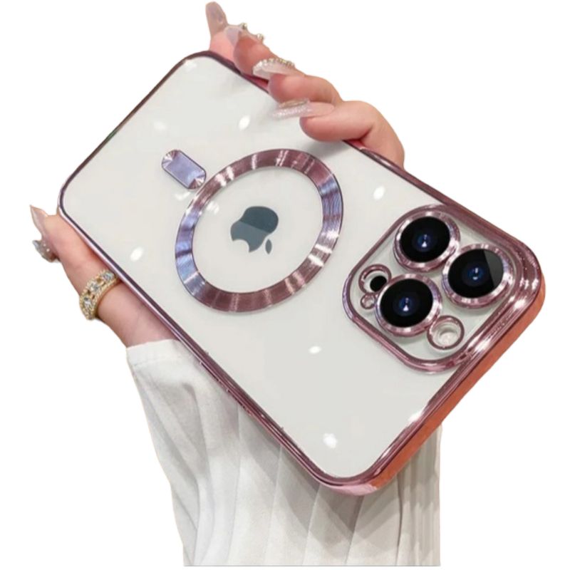 GENERICO - Funda Transparente de lujo con magfase Para Iphone 11 Pro Max Rosa