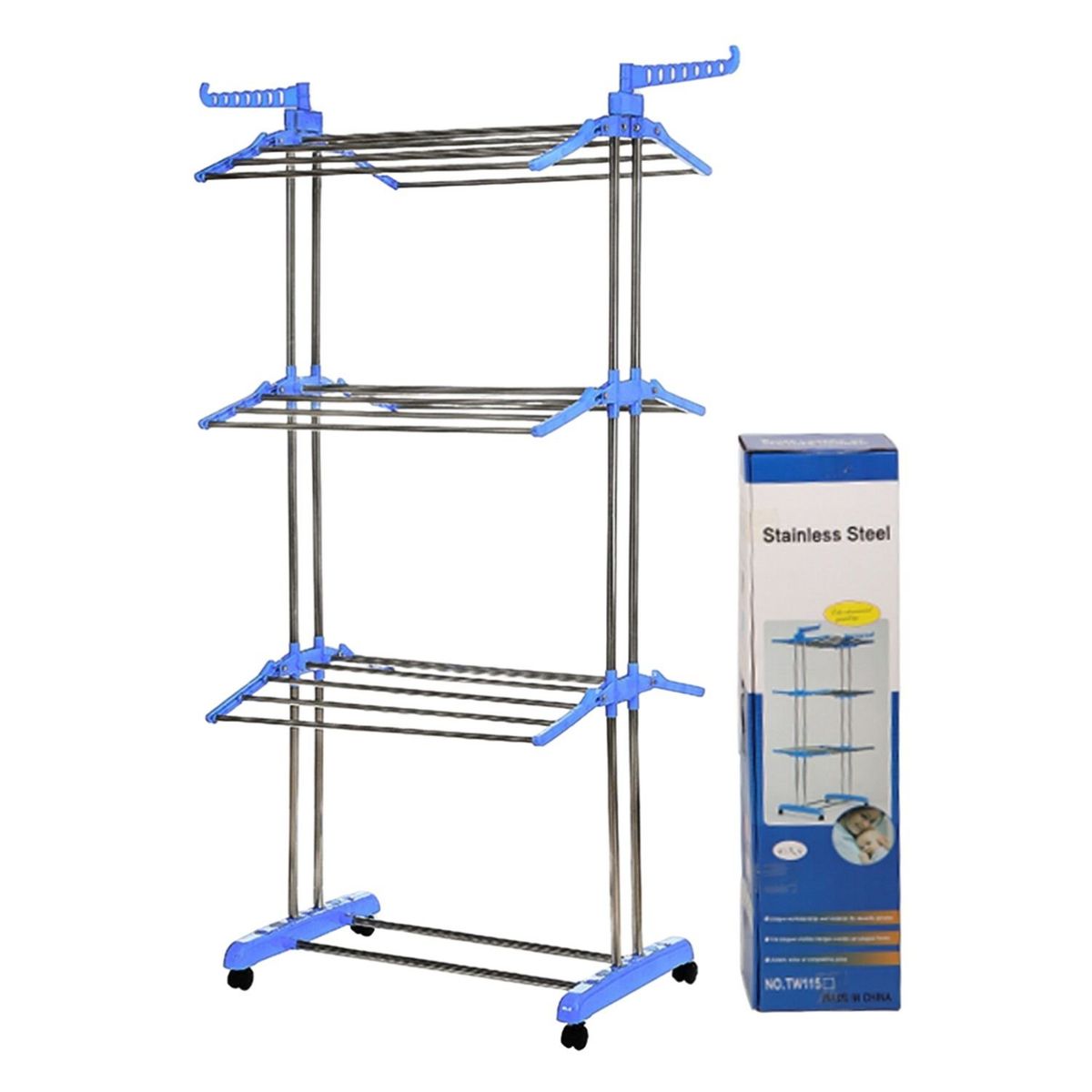 GENERICO - Tendedero Organizador Colgador Ropa Plegable Secador Ropa