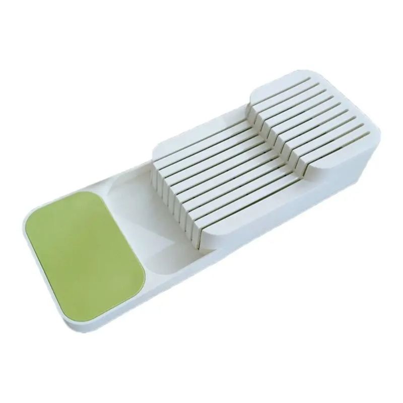 GENERICO - Organizador De Cuchillos Bandeja Cajon de Cocina 9 Ranuras