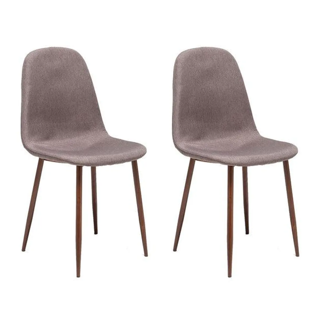 SPAZZIO - Kit 2 sillas Cross canela nogal - Café