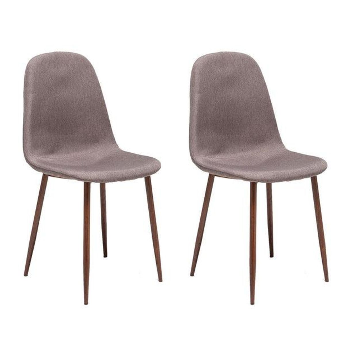 SPAZZIO - Kit 2 sillas Cross canela nogal - Café