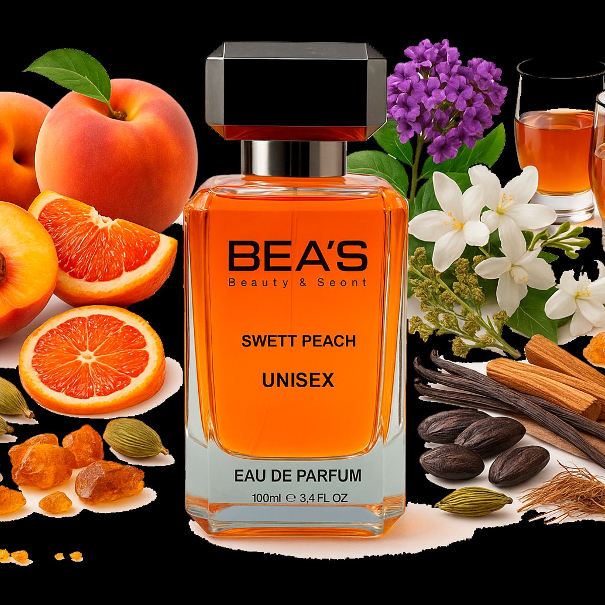 BEAUTY AND SCENTS - PERFUME BEAS SWEET PEACH EDP 100ML UNISEX