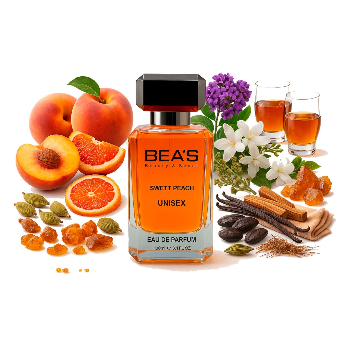 BEAUTY AND SCENTS - PERFUME BEAS SWEET PEACH EDP 100ML UNISEX