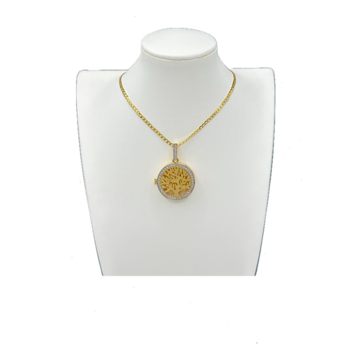 GENERICO - Collar Relicario Árbol De La Vida Enchapado En Oro 24 Kl