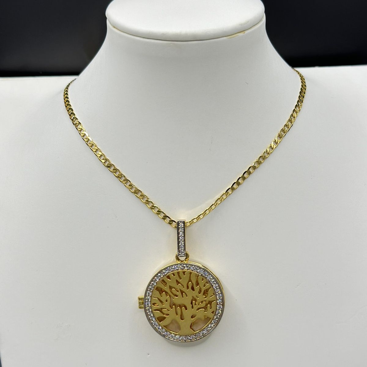 GENERICO - Collar Relicario Árbol De La Vida Enchapado En Oro 24 Kl