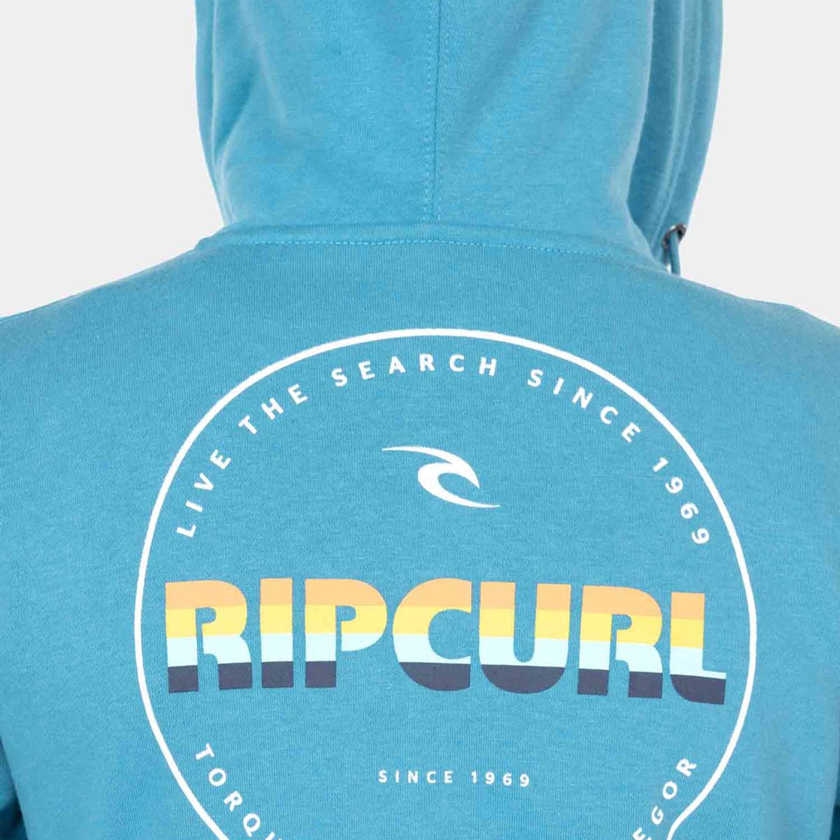 RIP CURL - Poleron FZ Retro Flag  Celeste Infantil Rip Curl