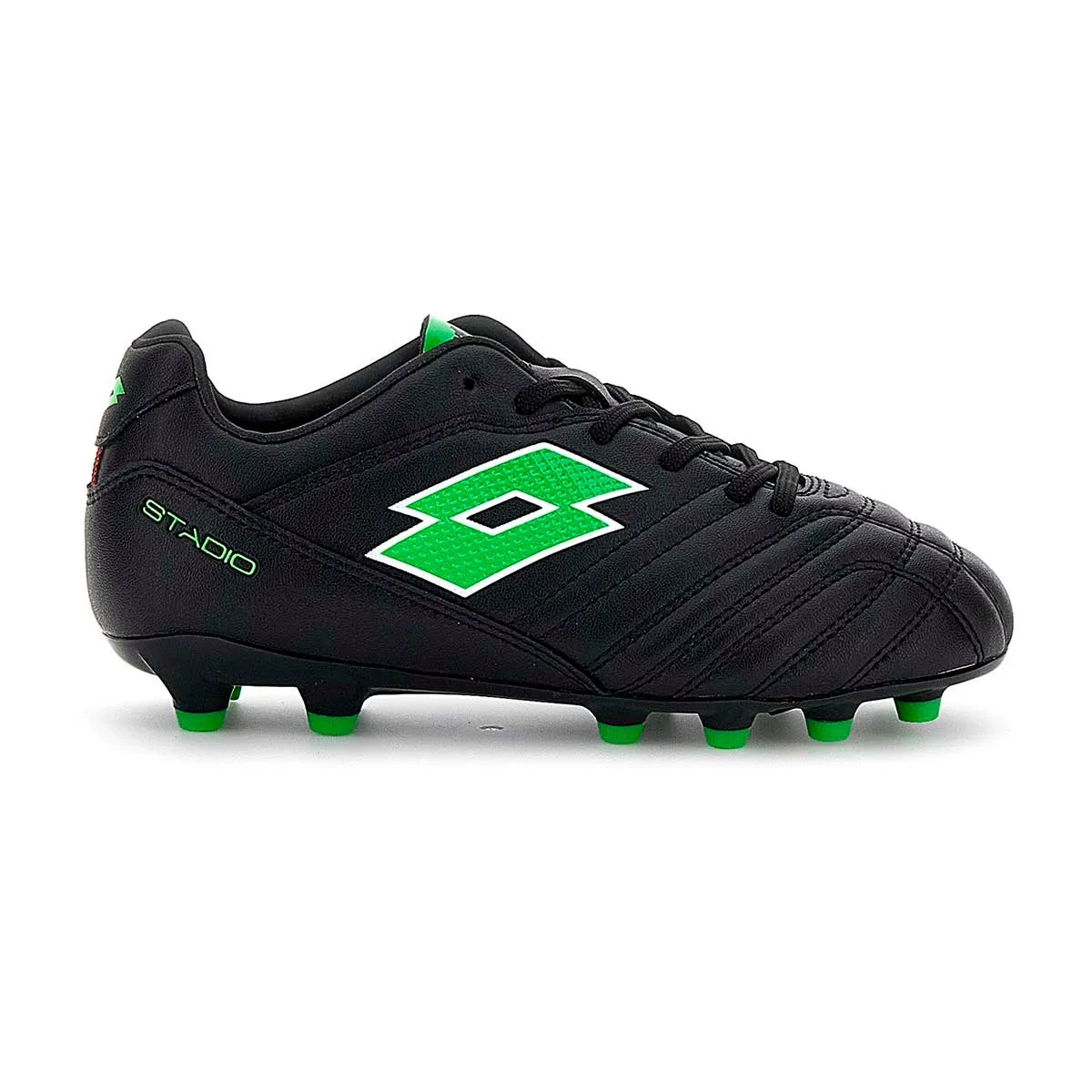 LOTTO - Zapato Fútbol Juvenil Lotto - Stadio 705 FG Negro Verde - Negro - 39