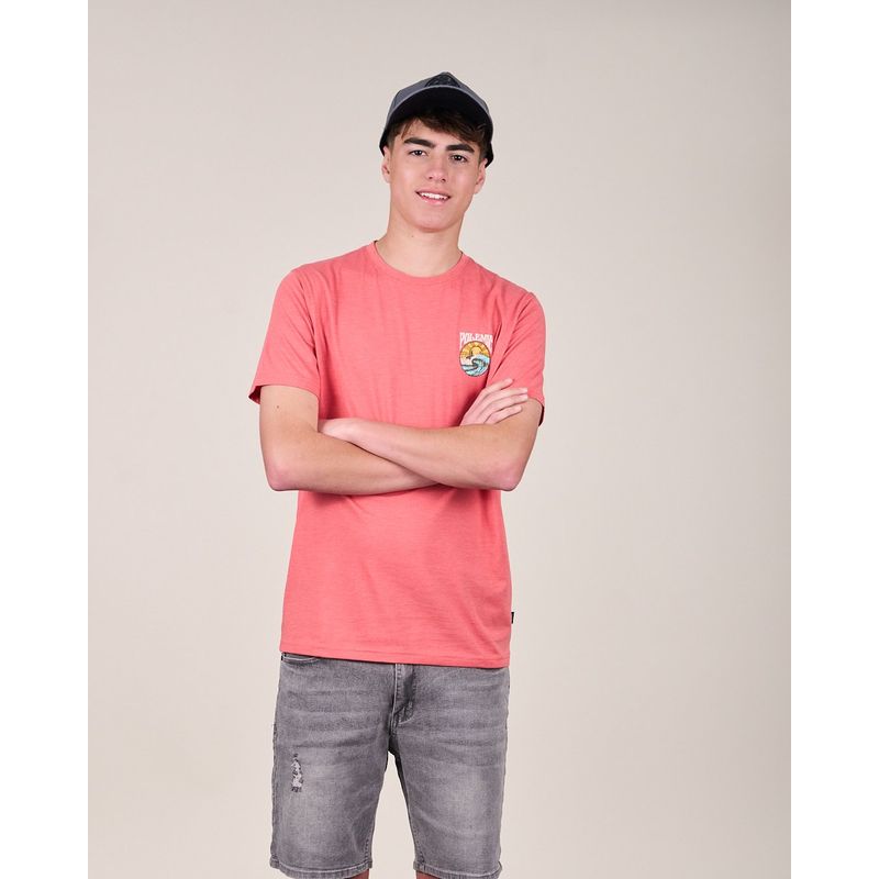 POLEMIC - Polera Vintage Melange manga corta - Polemic Junior