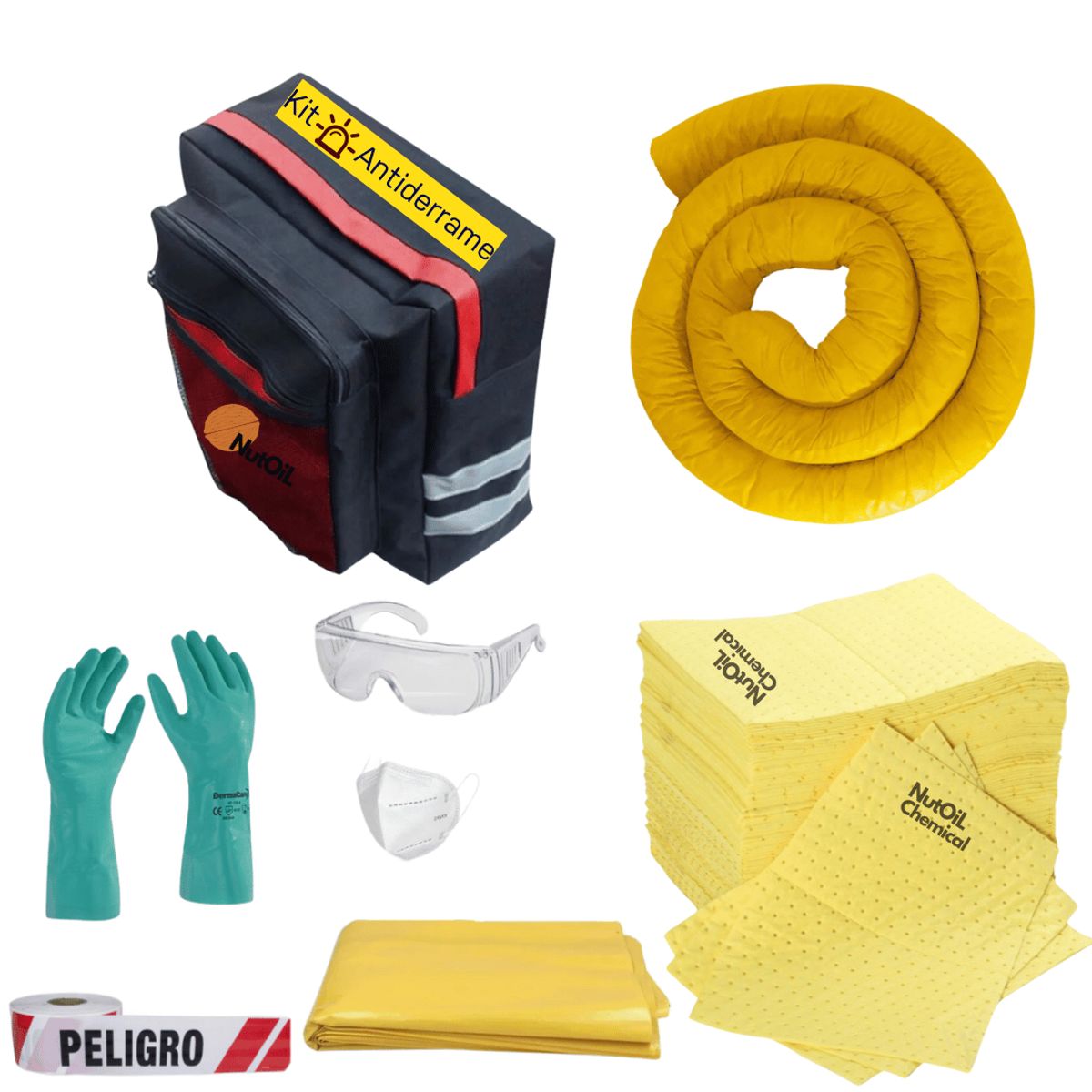 GENERICO - Kit  AntiDerrame para sustancias Químicas 18 Lts