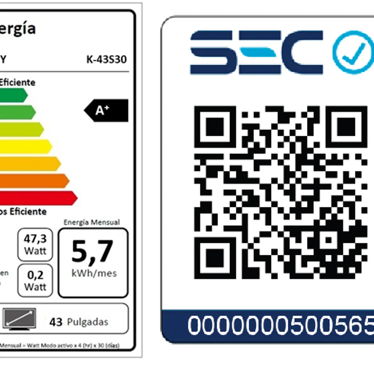 SONY - LED Smart TV 43" Bravia 3 K-43S30 Sony
