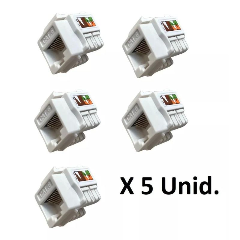 ULINK - Módulo Rj45 Cat6  Modulo De Red Pack X5 Unidades