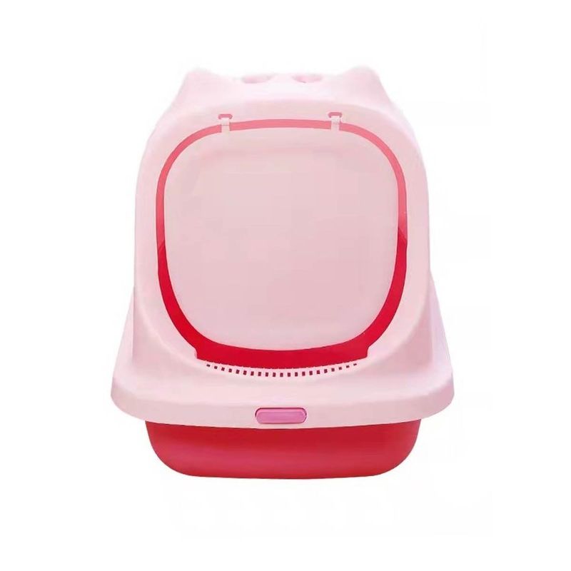 GENERICO - Arenero Cupula Resistente con Filtro Baño Sanitario Rosa