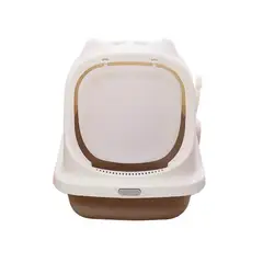 GENERICO - Arenero Cupula Resistente con Filtro Baño Sanitario Marron