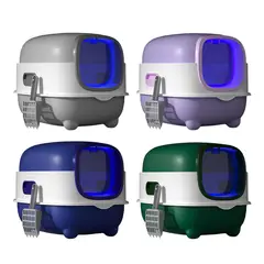 GENERICO - Arenero Cupula Resistente Baño Sanitario Con Luz Led Morado