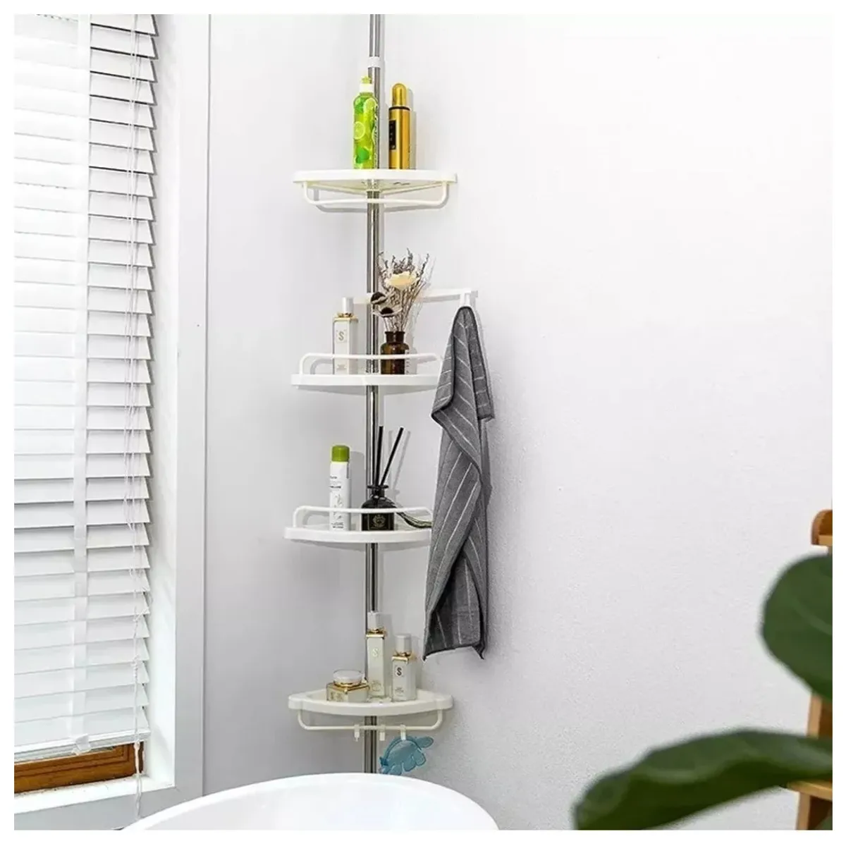 GENERICO - Esquinero De Ducha Multi-uso 4 Repisas