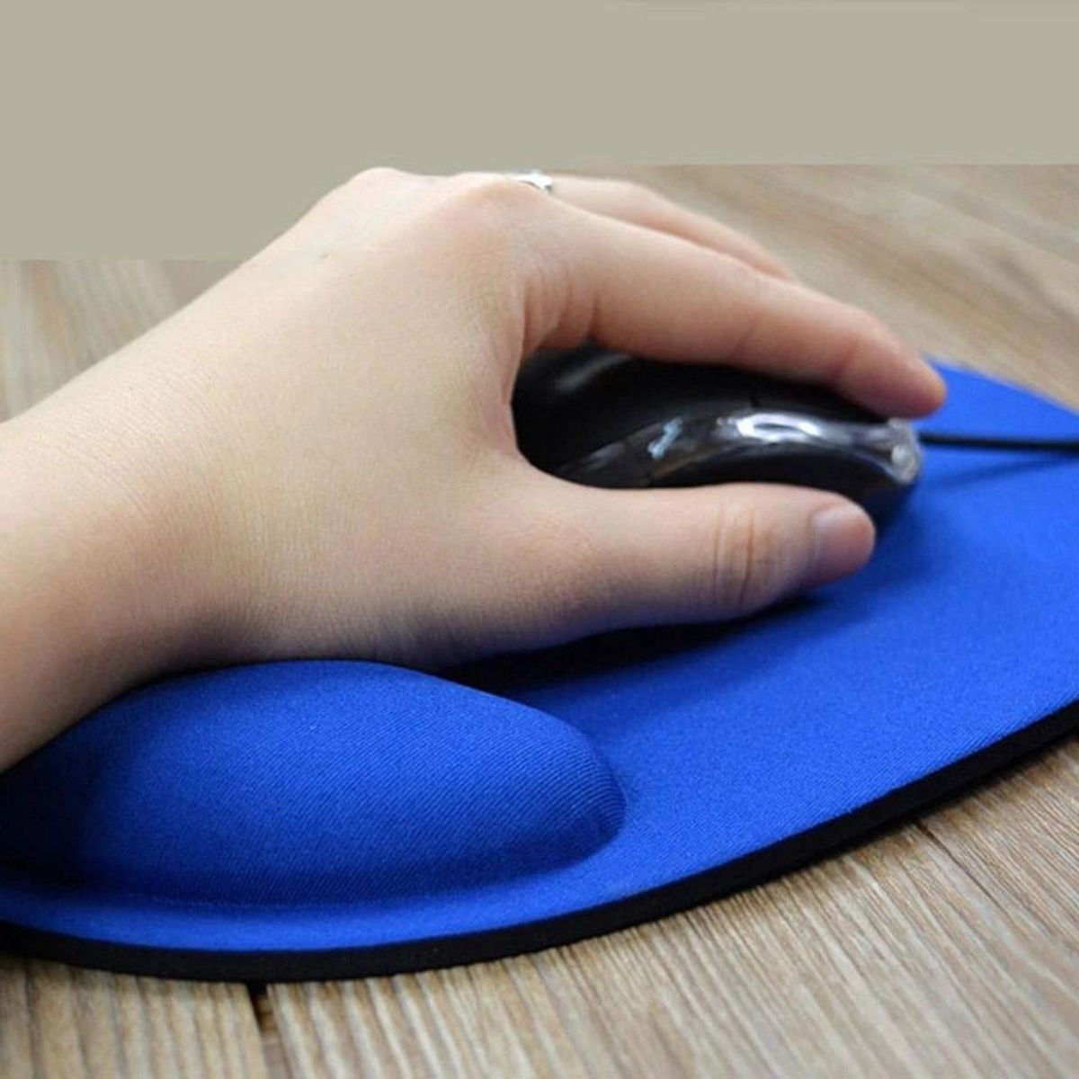 GENERICO - Mouse pad gel ergonomico wrist support azul marino