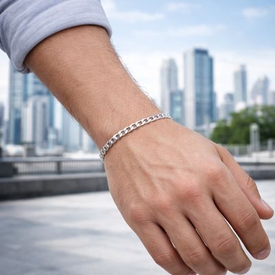 Imagen 2 del producto Pulsera Grumet Hombre Juvenil Unisex Plata Fina 925