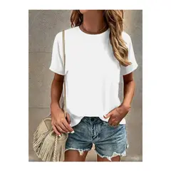 EVERSO - Pack 3 Camiseta Bambú De Manga Corta Para Mujer NEGRO Y BLANCO