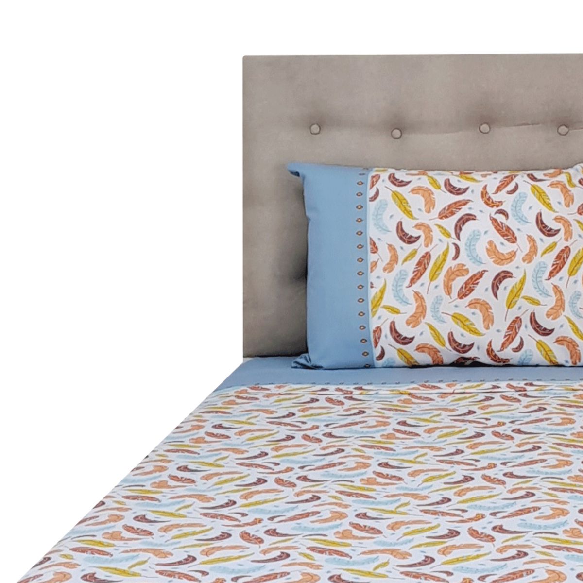 CHANTILLY - Sábanas 144H Estampadas Plumas Calidas King CHANTILLY