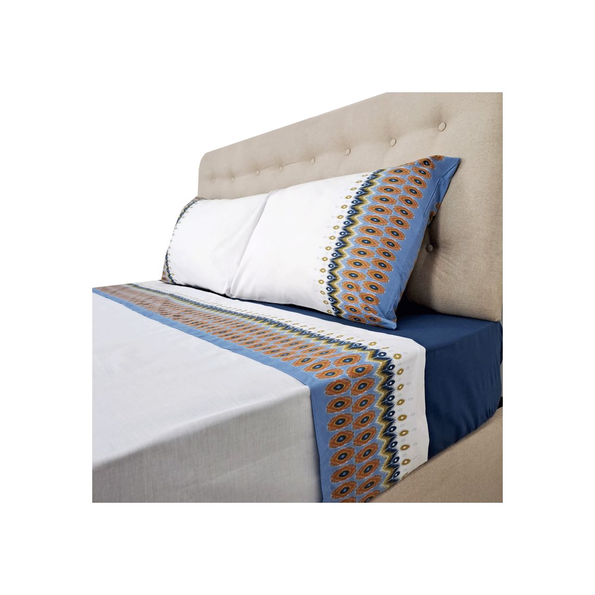 CHANTILLY - Sábanas 144H Estampadas Etnico Frio King CHANTILLY