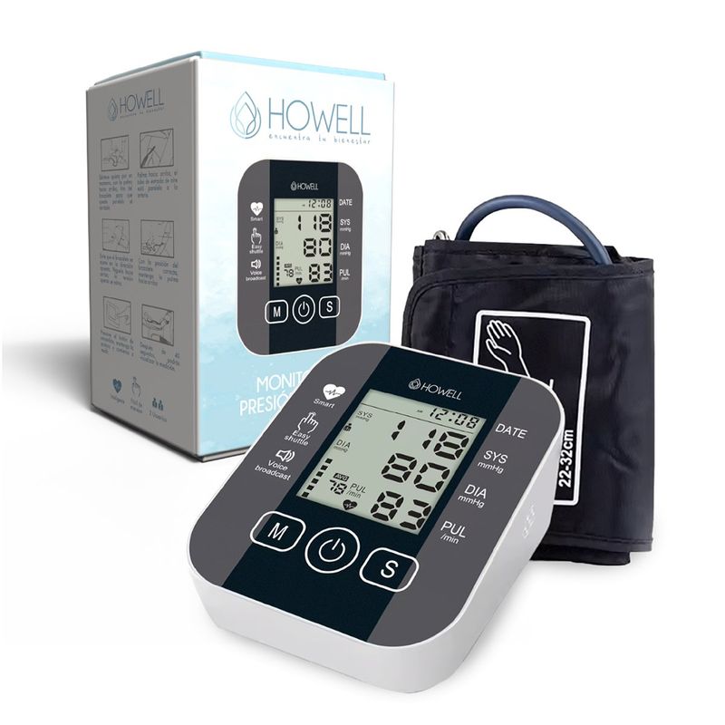 HOWELL - Tensiómetro Toma Presión Digital Usb Batería Howell T-300